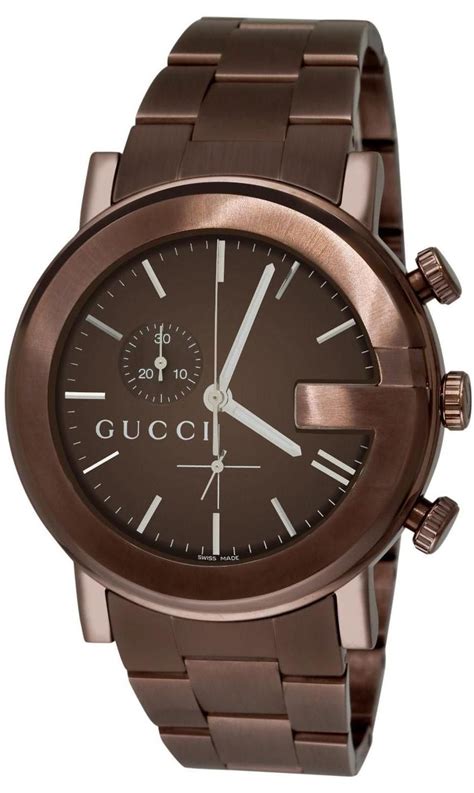 gucci brown chrono watch